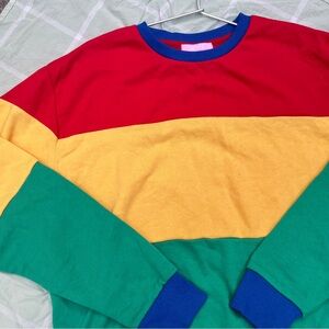 WC fun rainbow stripes sweatshirt